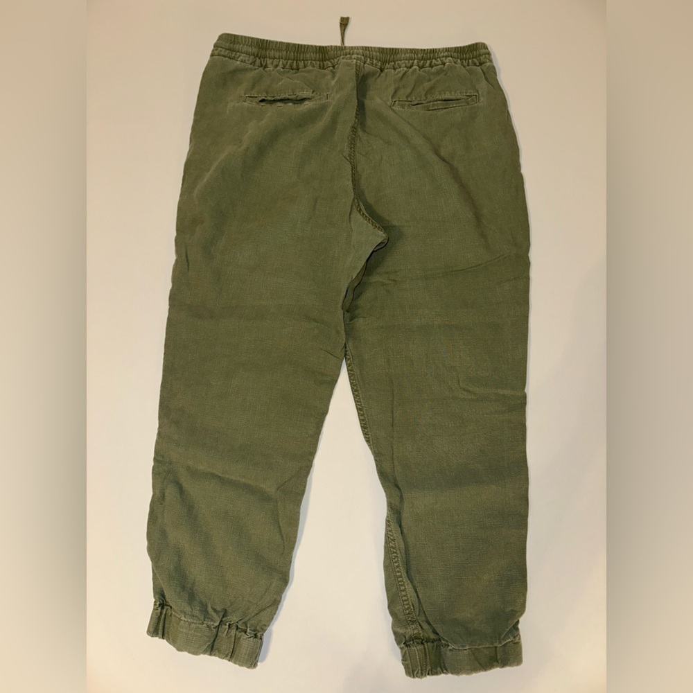 J.Crew Point Sur Seaside Drawstring Jogger Pants Olive Linen Lyocell Women’s 10 - Picture 9 of 9